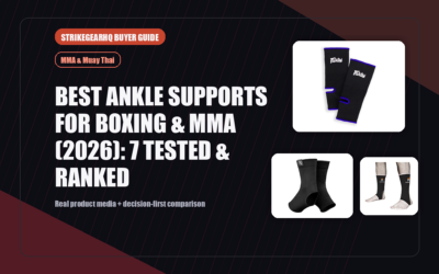 StrikeGearHQ real product featured banner for Best Ankle Supports for Boxing & MMA (2026): 7 Tested & Ranked