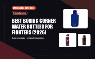 StrikeGearHQ real product featured banner for Best Boxing Corner Water Bottles for Fighters (2026)