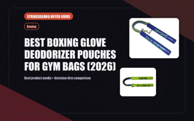 StrikeGearHQ real product featured banner for Best Boxing Glove Deodorizer Pouches for Gym Bags (2026)