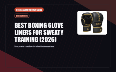 StrikeGearHQ real product featured banner for Best Boxing Glove Liners for Sweaty Training (2026)