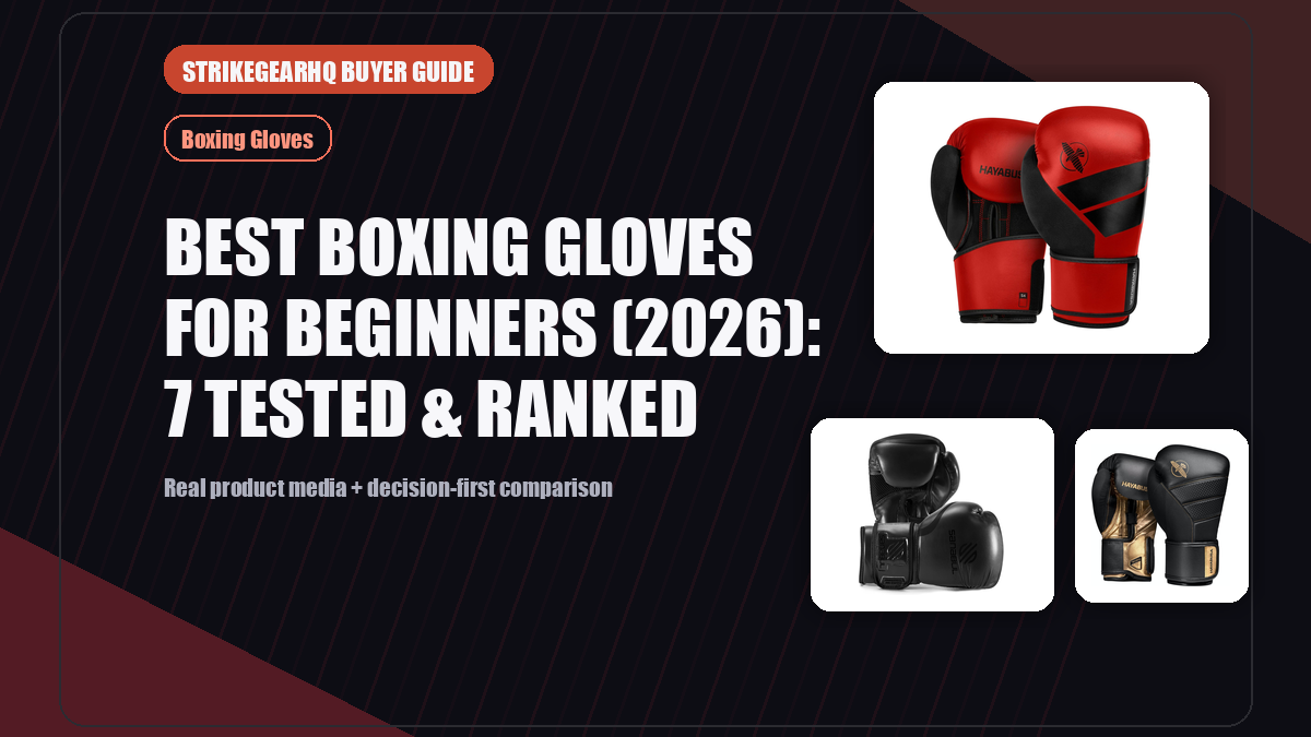StrikeGearHQ real product featured banner for Best Boxing Gloves for Beginners (2026): 7 Tested & Ranked