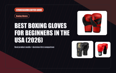 StrikeGearHQ real product featured banner for Best Boxing Gloves for Beginners in the USA (2026)