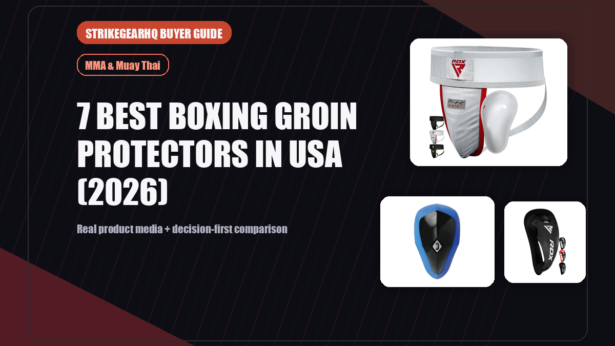 StrikeGearHQ real product featured banner for 7 Best Boxing Groin Protectors in USA (2026)