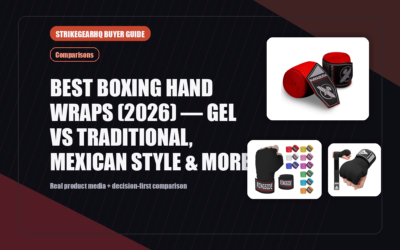 StrikeGearHQ real product featured banner for Best Boxing Hand Wraps (2026) — Gel vs Traditional, Mexican Style & More