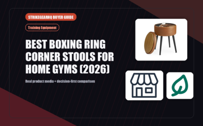 StrikeGearHQ real product featured banner for Best Boxing Ring Corner Stools for Home Gyms (2026)