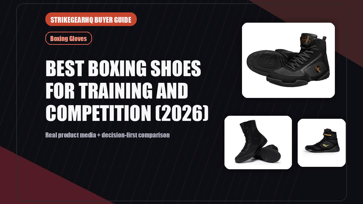 StrikeGearHQ real product featured banner for Best Boxing Shoes for Training and Competition (2026)
