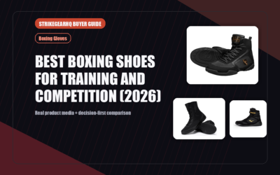 StrikeGearHQ real product featured banner for Best Boxing Shoes for Training and Competition (2026)