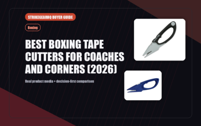 StrikeGearHQ real product featured banner for Best Boxing Tape Cutters for Coaches and Corners (2026)