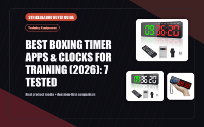StrikeGearHQ real product featured banner for Best Boxing Timer Apps & Clocks for Training (2026): 7 Tested