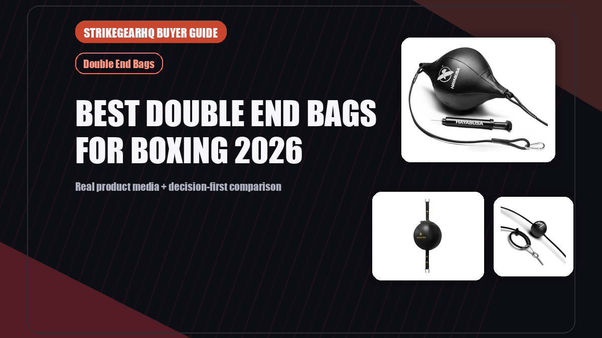 StrikeGearHQ real product featured banner for Best Double End Bags for Boxing 2026