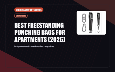 StrikeGearHQ real product featured banner for Best Freestanding Punching Bags for Apartments (2026)