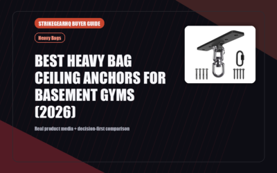 StrikeGearHQ real product featured banner for Best Heavy Bag Ceiling Anchors for Basement Gyms (2026)