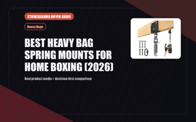 StrikeGearHQ real product featured banner for Best Heavy Bag Spring Mounts for Home Boxing (2026)