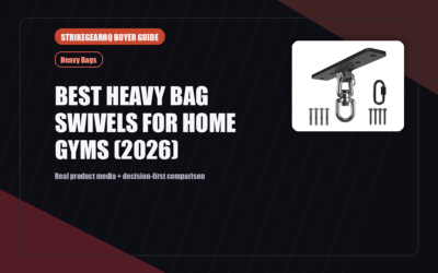 StrikeGearHQ real product featured banner for Best Heavy Bag Swivels for Home Gyms (2026)