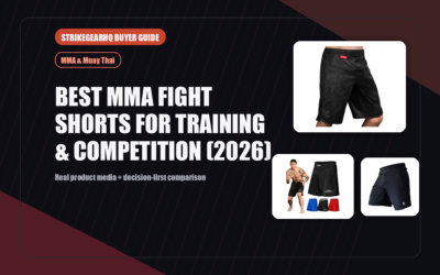 StrikeGearHQ real product featured banner for Best MMA Fight Shorts for Training & Competition (2026)