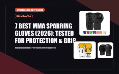 StrikeGearHQ real product featured banner for 7 Best MMA Sparring Gloves (2026): Tested for Protection & Grip