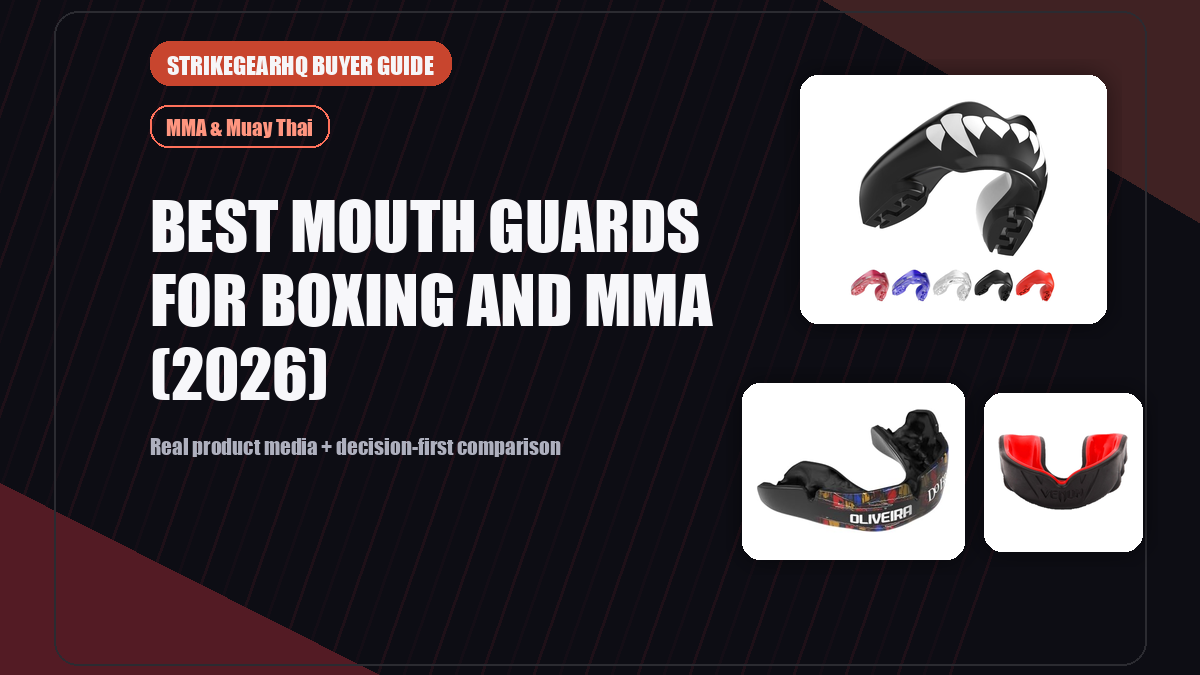 StrikeGearHQ real product featured banner for Best Mouth Guards for Boxing and MMA (2026)