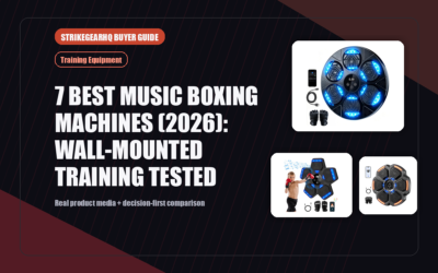 StrikeGearHQ real product featured banner for 7 Best Music Boxing Machines (2026): Wall-Mounted Training Tested