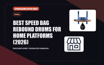 StrikeGearHQ real product featured banner for Best Speed Bag Rebound Drums for Home Platforms (2026)