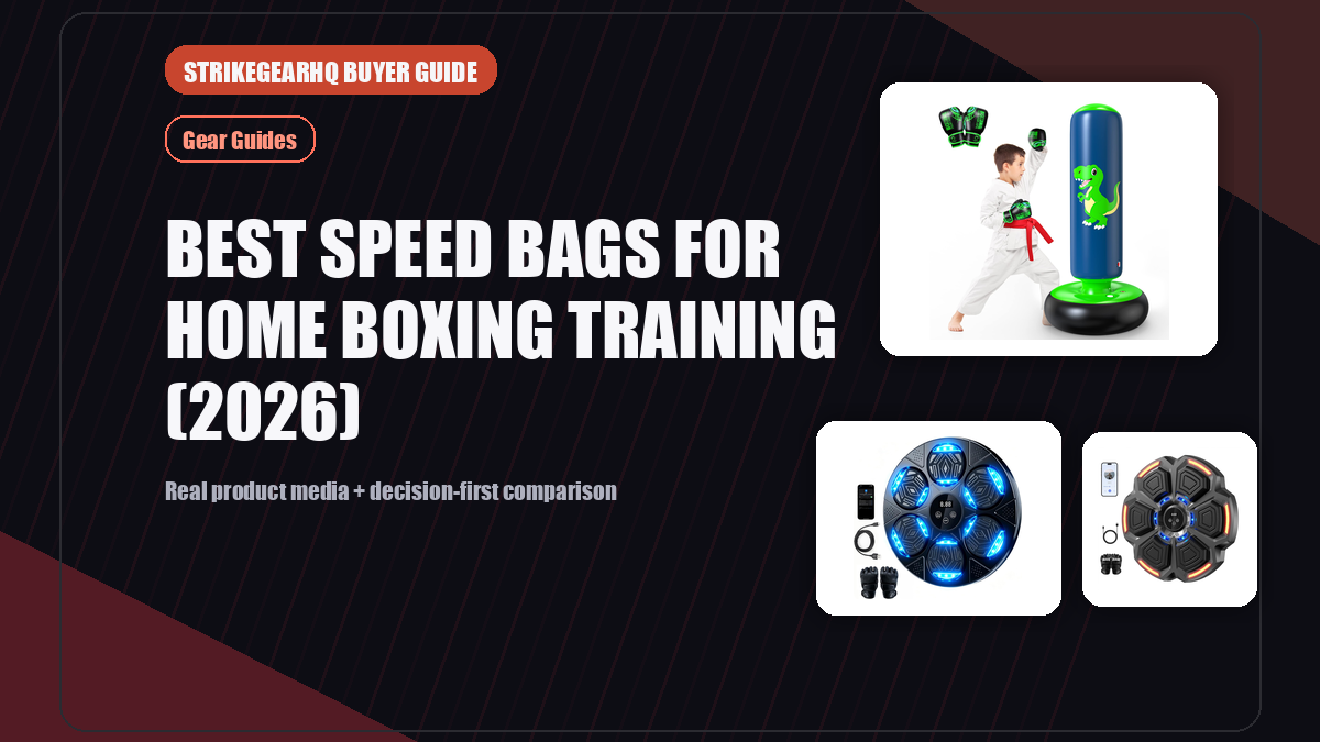 StrikeGearHQ real product featured banner for Best Speed Bags for Home Boxing Training (2026)
