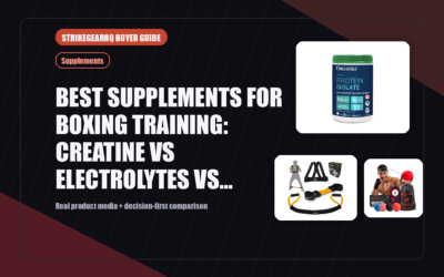 StrikeGearHQ real product featured banner for Best Supplements for Boxing Training: Creatine vs Electrolytes vs Protein (2026)