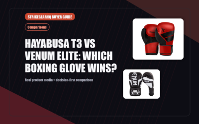 StrikeGearHQ real product featured banner for Hayabusa T3 vs Venum Elite: Which Boxing Glove Wins?