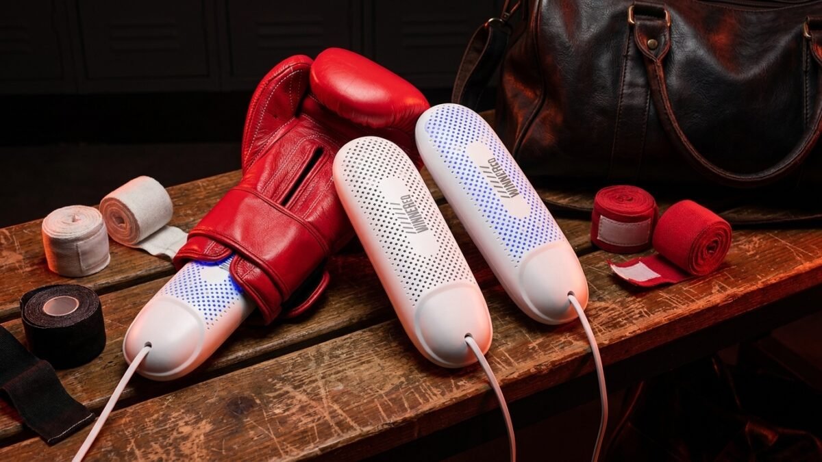 StrikeGearHQ realistic product-source feature image for Best Boxing Glove UV Sanitizer Cases for Home Gyms (2026)