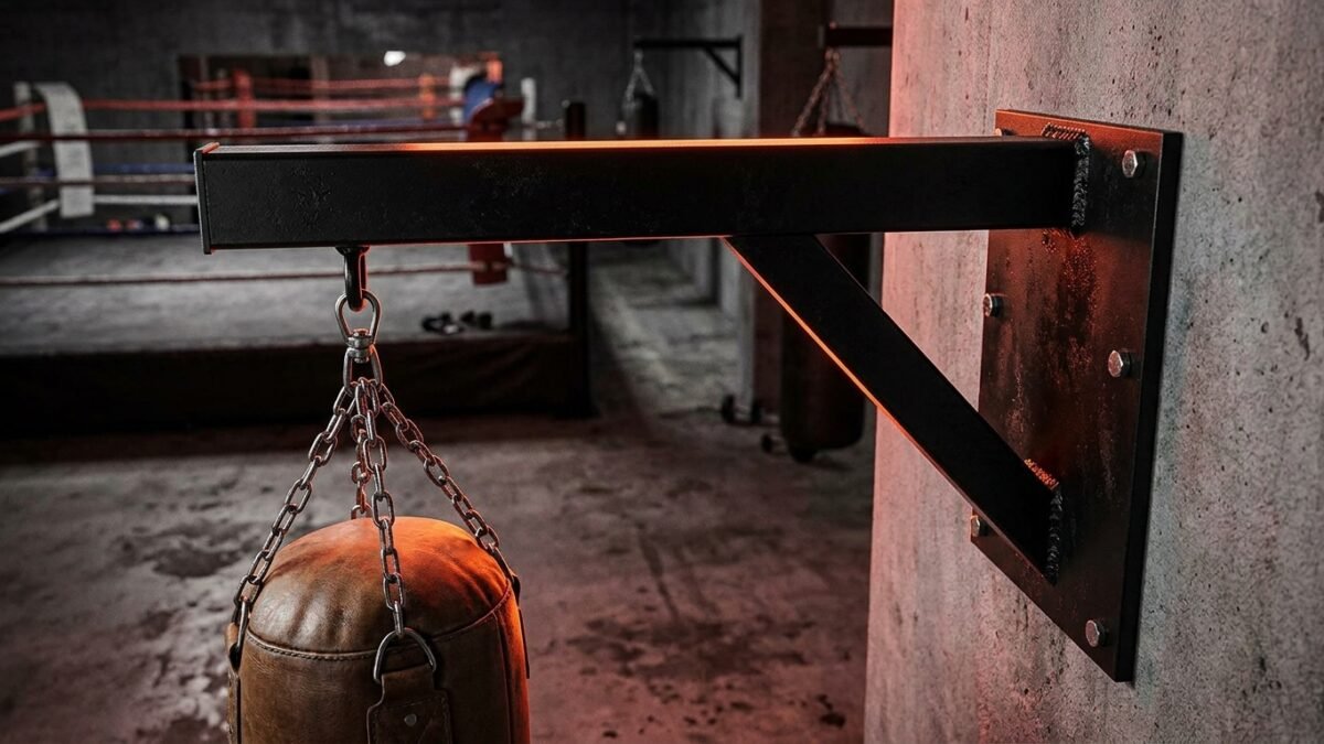 StrikeGearHQ realistic product-source feature image for Best Heavy Bag Wall Mounts for Home Gyms (2026)