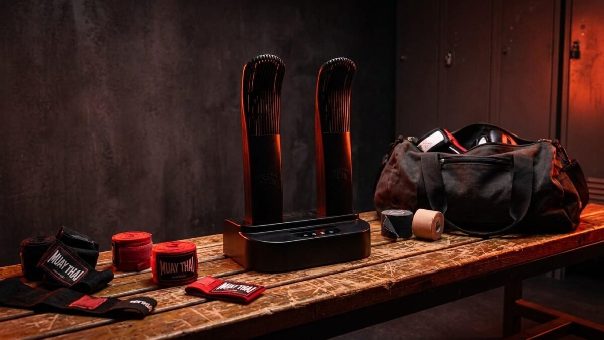 StrikeGearHQ realistic product-source feature image for Best Shin Guard Drying Hooks for Muay Thai Gyms (2026)