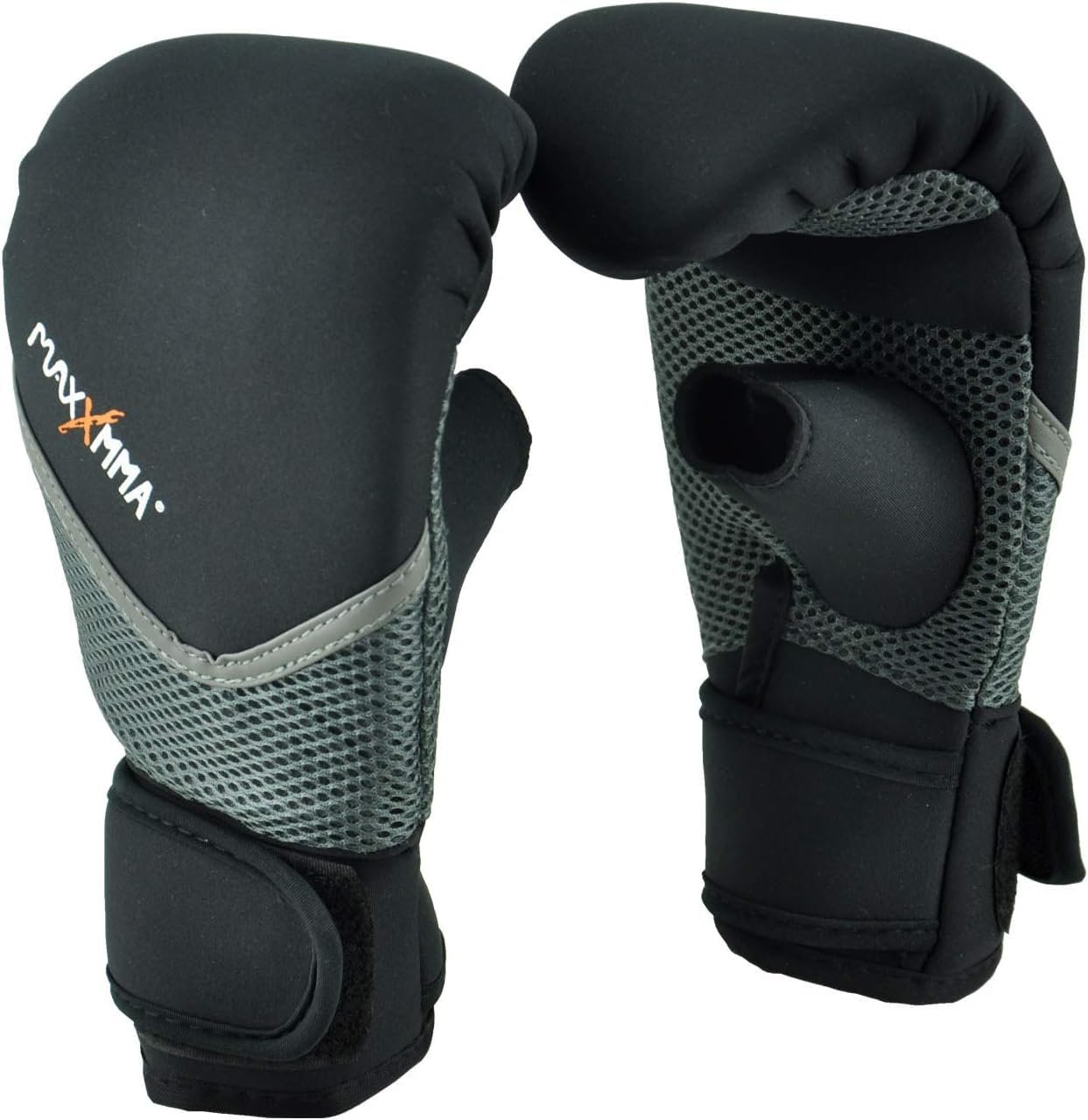 MaxxMMA Neoprene Washable Heavy Bag Gloves - Boxing Punching Training (Black, L/XL) : Training Boxing Gloves product image