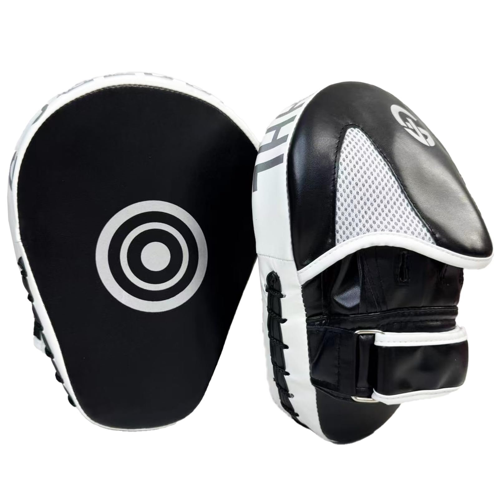 Valleycomfy Boxing Pads Punching Mitts for Training,Muay Thai,Martial Arts | Curved Focus Punch Mitts, for Men and women,for Muay Thai,Kickboxing,Taekwondo,Black product image