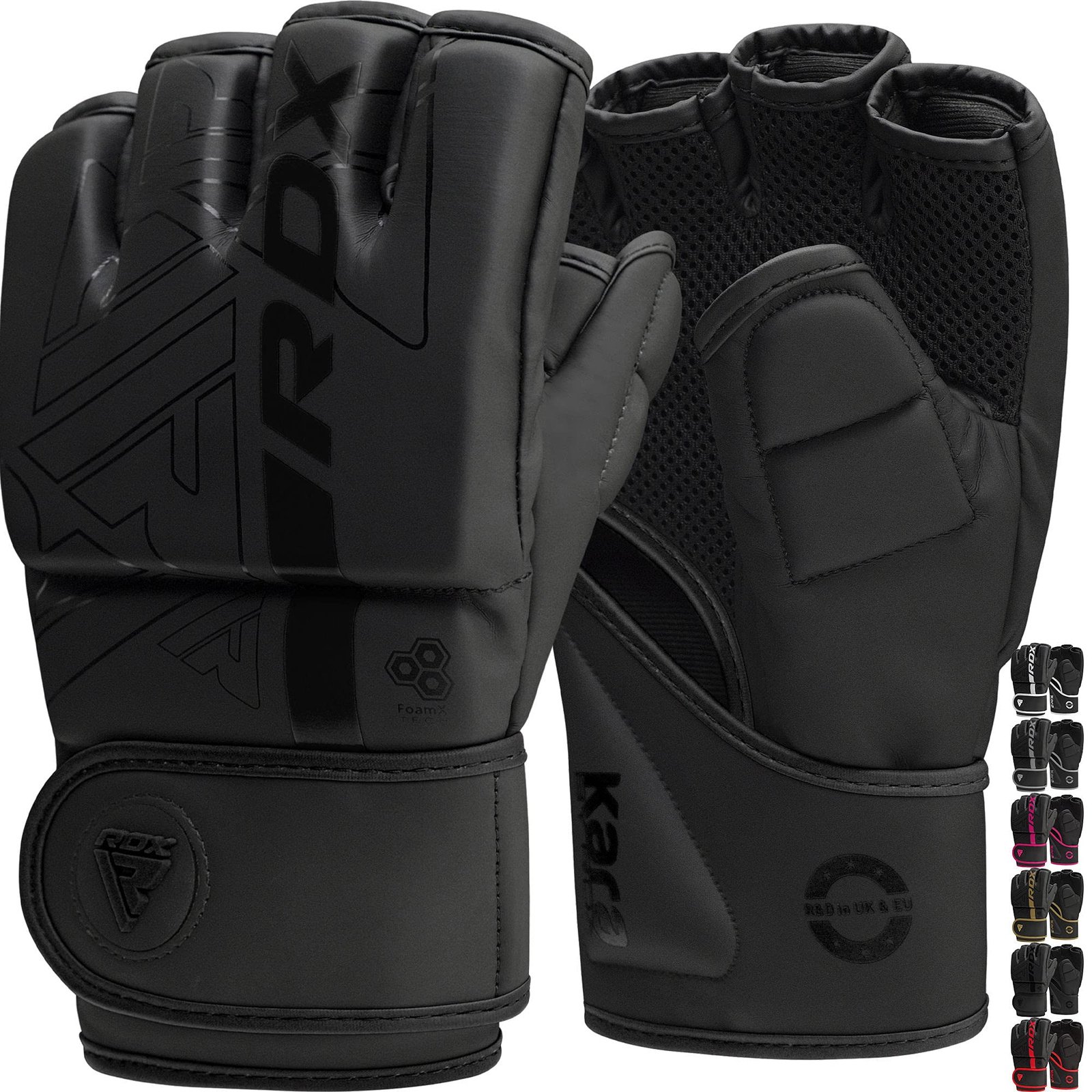 RDX MMA Gloves Grappling Sparring, Pre-Curved Mixed Martial Arts Mitts Men Women Boxing Gloves, Maya Hide Leather Kara Cage Fighting Workout, Combat Sports Training, Muay Thai, Punching Bag Kickboxing product image