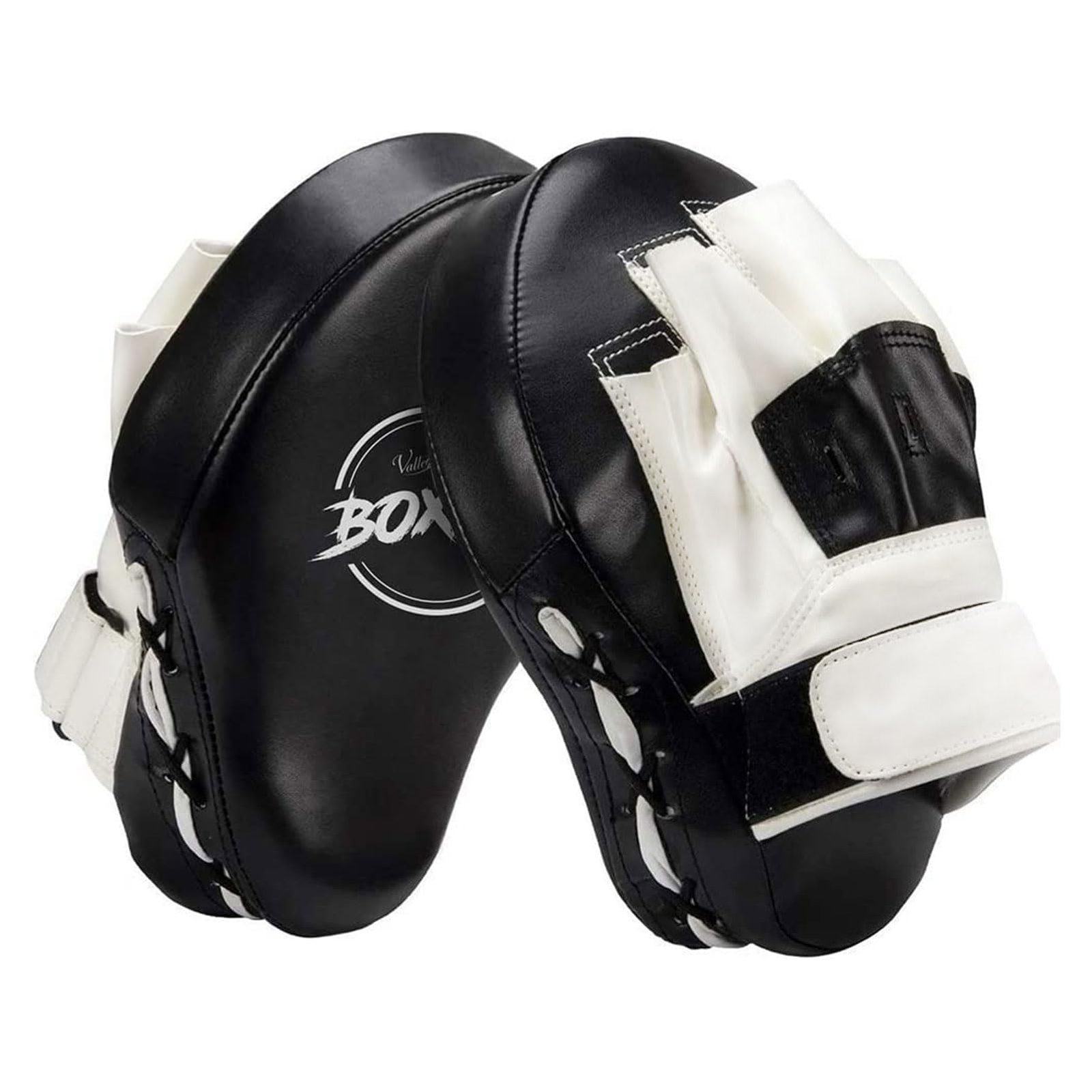 Valleycomfy Boxing Pads Curved Focus Punching Mitts for Men Women | Leatherette Training Hand Pads,Ideal for Karate, Muay Thai Kick, Sparring, Dojo, Martial Arts,White product image