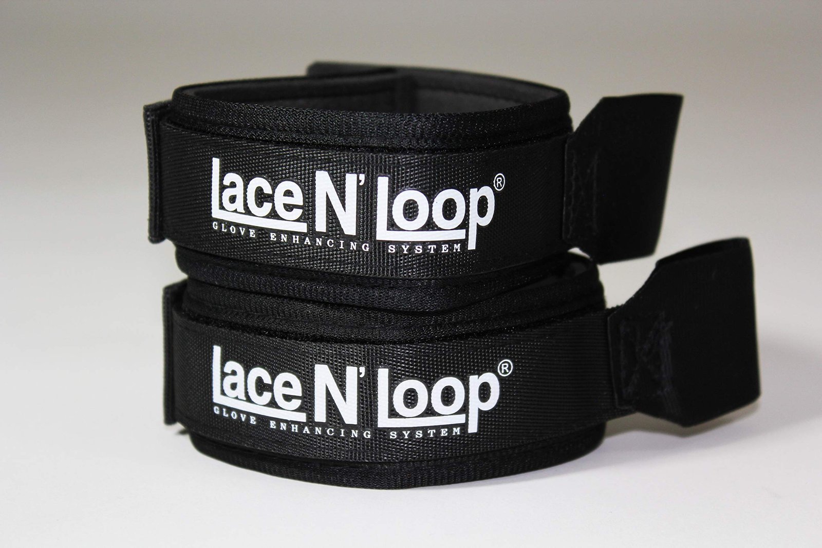 Lace N Loop Straps (Pair) - Lace-Up Boxing Glove Converter (Black (White Logo)) product image