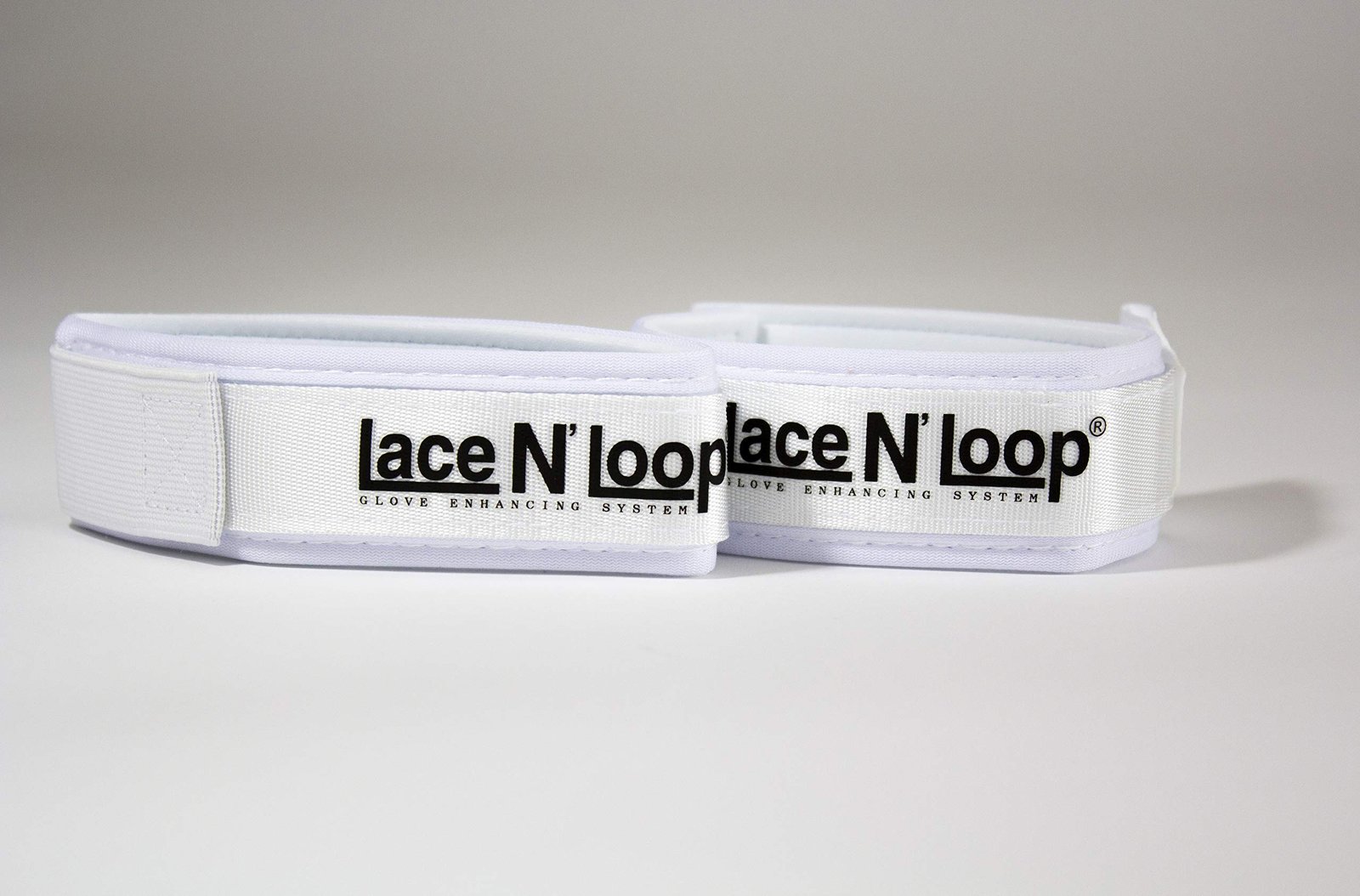 Lace N Loop Straps (Pair) - Lace-Up Boxing Glove Converter (White (Black Logo)) product image