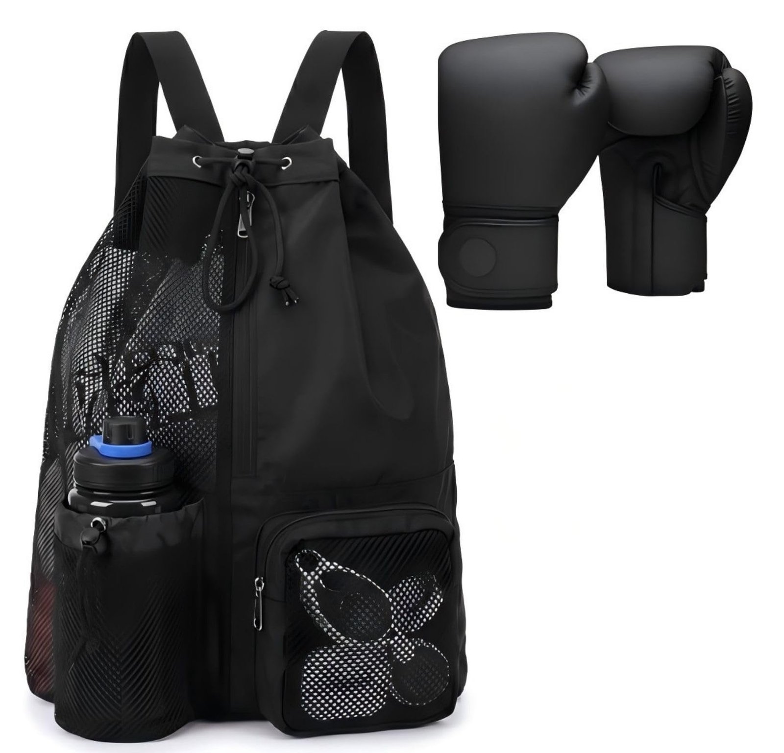 Kacctyen Boxing Gloves Bag Mesh Drawstring Backpack Boxing Gym Glove Sackpack for Sports Gym Training : Clothing, Shoes & Jewelry product image