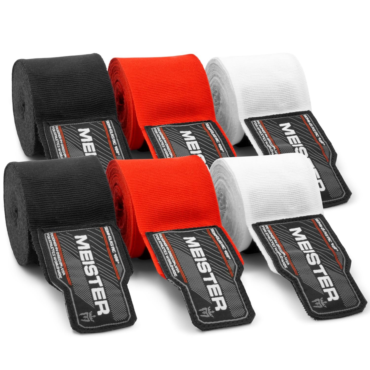 Meister Adult 180" Hand Wraps for MMA & Boxing - 3 Pairs Pack : Boxing And Martial Arts Hand Wraps product image