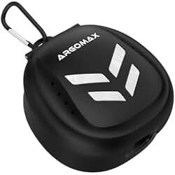 ARGOMAX Ventilated Sports Mouth Guard Case with Carabiner Black | Multipurpose storage container for sports mouthguards, retainers and dentures. Fits adult and youth dental appliances product image