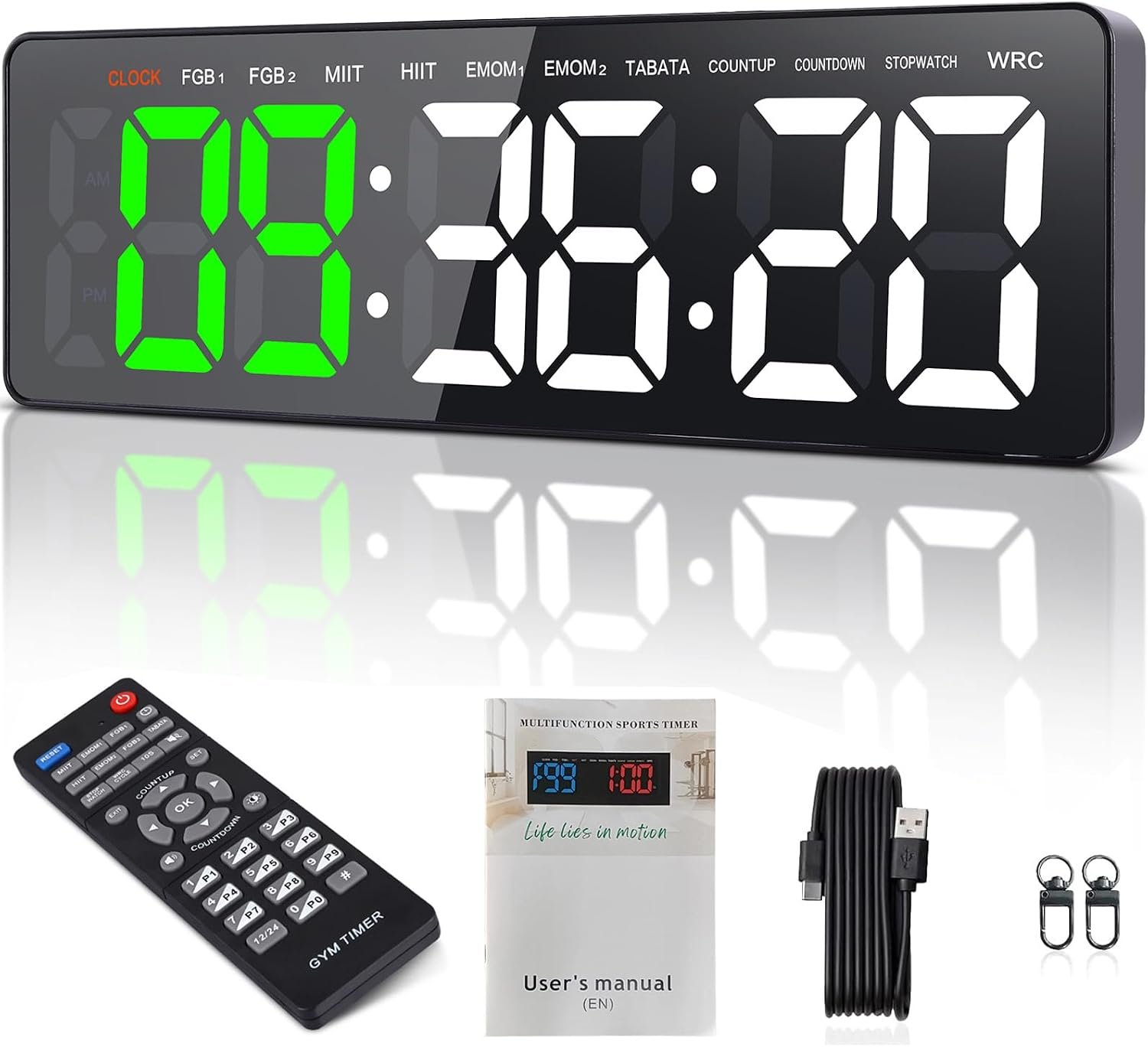 AnExer Wall Clock Gym Timer with Remote