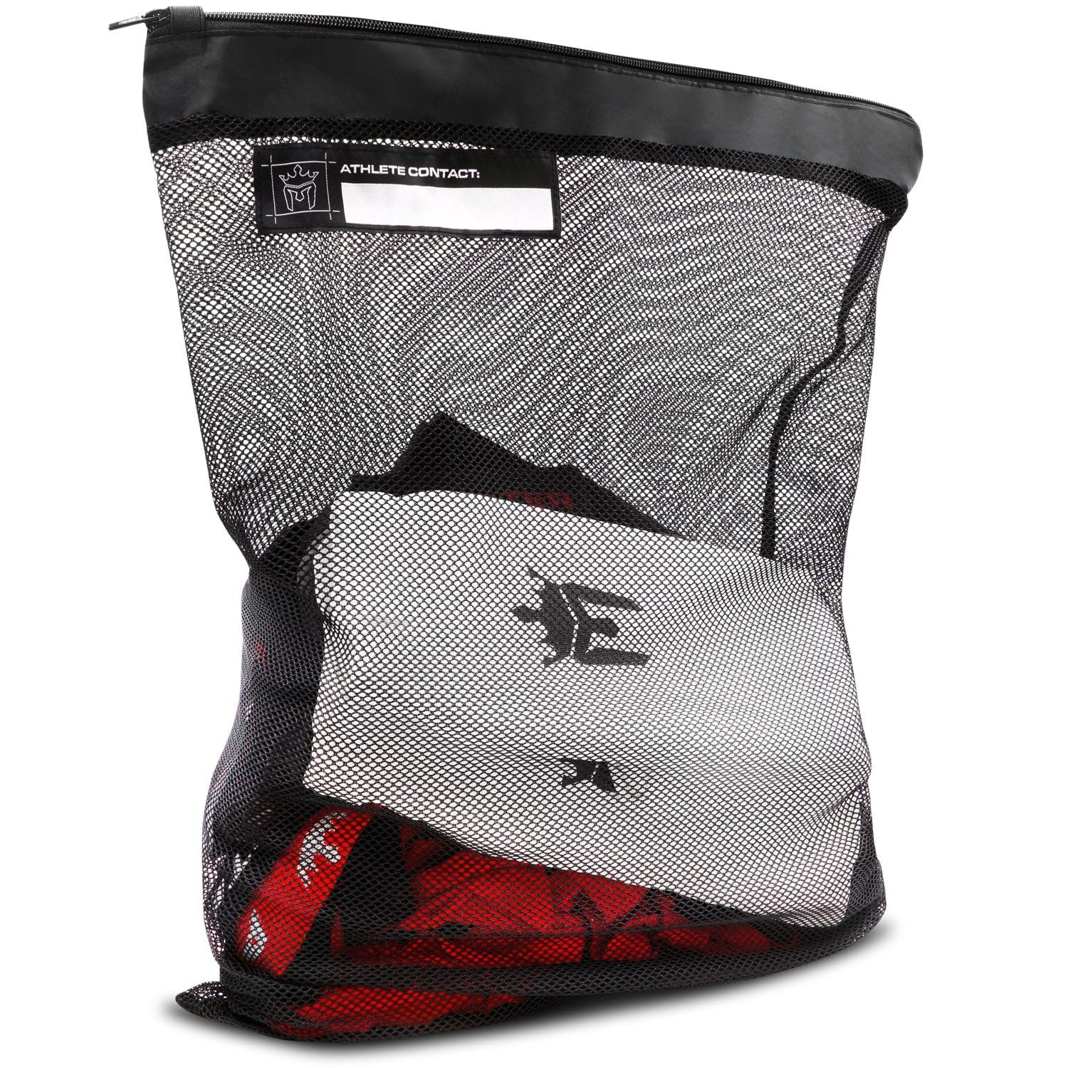 Meister Athlete XL Wash Bag - Large Mesh Sports Laundry Bag w/Zipper Lock - Black : Home & Kitchen product image