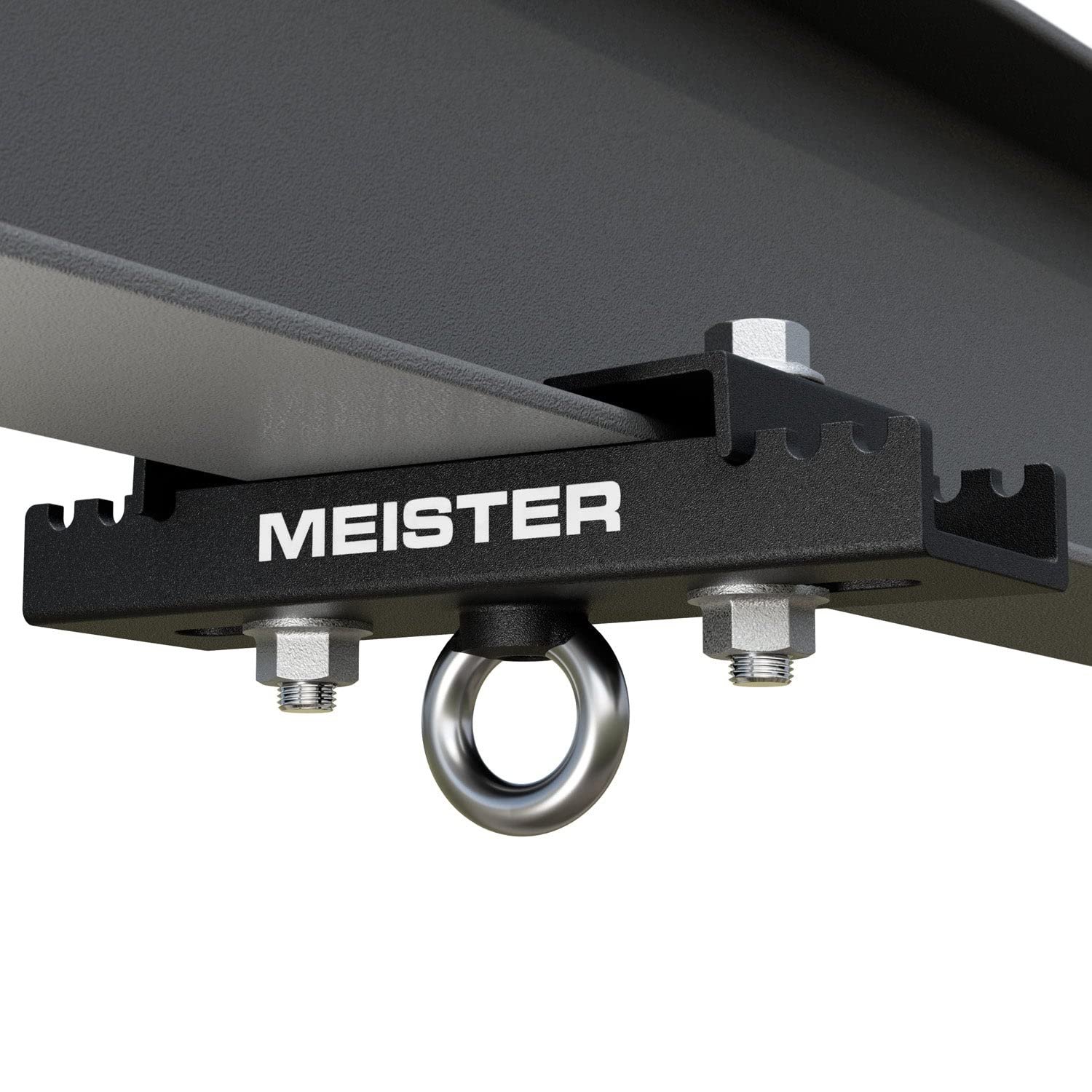 Meister Beam Clamp Hanger Mount for Heavy Bags & Overhead Gear - 3.5"-5.5" | Commercial-grade low-profile ceiling mount for I-Beams & H-Beams. For boxing punching bags, suspension straps & more product image