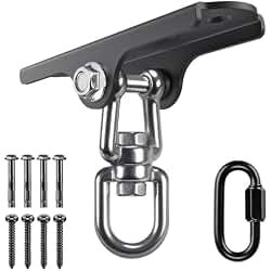 BeneLabel 360° Swivel Ceiling Swing Hanger with Bearing Ceiling Swing Mount Stainless Steel Hanging Chair Mount Swings Hardware for Hammock Chairs, Porch Swings, Aerial Silks, Gymnast Ring, Heavy Bag : Patio, Lawn & Garden product image