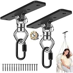 BeneLabel 2Pack Swing Hanger with Bearing Swivel 800LB Capacity Stainless Steel Aerial Silks Ceiling Mount Bracket Hammock Hardware for Swings, Hanging Chair, Aerial Hoop, Heavy Bag, Yoga Swing : Toys & Games product image