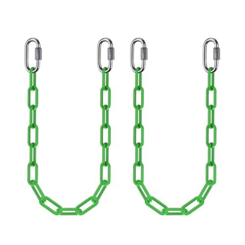 BeneLabel 2Pcs 28 inch Black Heavy Duty Hanging Chains with 4 Carabiners | 1000 LB Capacity Hanging Hammock Chair Hardware Extension Chain for Swing, Hanging Chair, Punching Bags, Indoor and Outdoor : Toys & Games product image