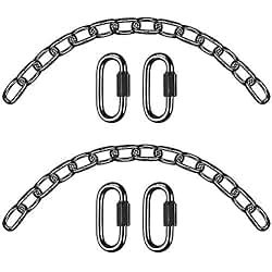 BeneLabel 2Pcs 20" Heavy Duty Hanging Chain with Hook Swing Extension Chain | 1000 LB Capacity Green Coated Hammock Extension Chain for Hanging Swing, Hanging Chair, Heavy Bags, for Indoor Outdoor Use product image