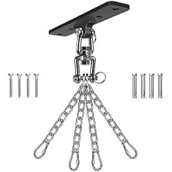 SELEWARE Heavy Bag Hanger, 360° Swivel Punching Bag Ceiling Mount Hook | 1000LB Capacity Heavy Duty Boxing Bag Holder with Stainless Steel Chain & Snap Hooks for Boxing, MMA, Muay Thai, Home Gym product image