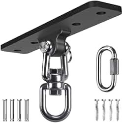 SELEWARE 900LB Heavy Bag Hanger, 360° Swivel Punching Bag Ceiling Mount | 1000LB Capacity Heavy Duty Boxing Bag Holder with Stainless Steel Chain & Snap Hooks for Boxing, MMA, Muay Thai, Home Gym product image