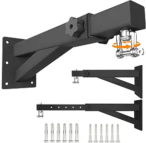 CHICAURA Heavy & Punching Bag Wall Mount, Adjustable 18.4"-26.3" | 900 LBS Capacity, 360° Swivel, Rust-Proof, Thick Steel Boxing Mount for MMA, Muay Thai & Home Gym (Multiple Mounting Options) product image