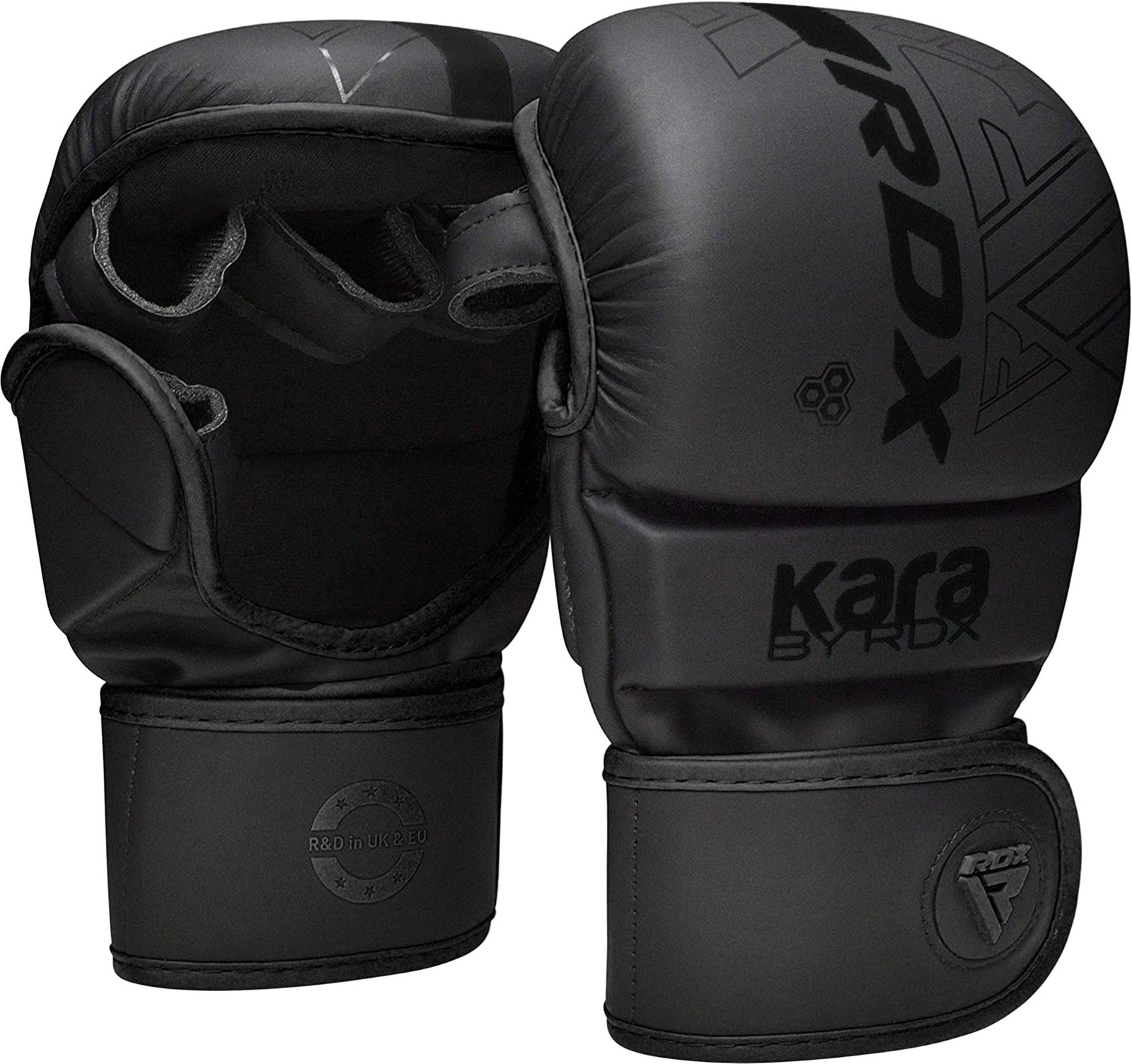 RDX MMA Gloves Sparring Grappling, Hybrid Open Palm Martial Arts Mitts Men Women, Maya Hide Leather Wrist Support, Cage Fighting Combat Sports Boxing Glove Training, Muay Thai, Punching Bag Kickboxing product image
