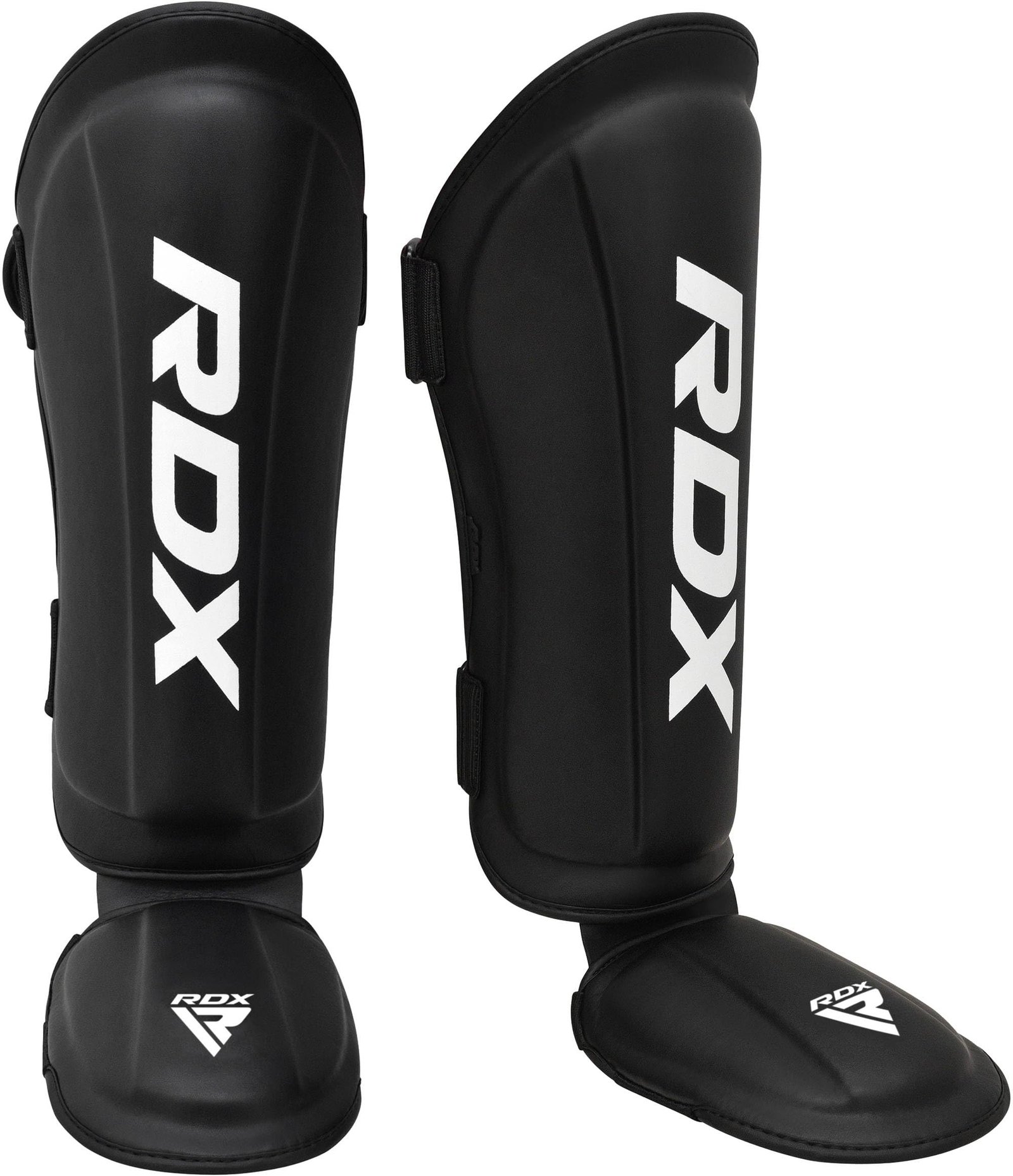 RDX Shin Guards Kickboxing Muay Thai, SATRA SMMAF Approved, Premium Maya Hide Leather, Leg Instep Protection Pads, MMA Martial Arts Kicking Sparring Training Gear, BJJ Karate Boxing Taekwondo, Black product image